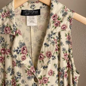 Vintage 80s floral maxi dress